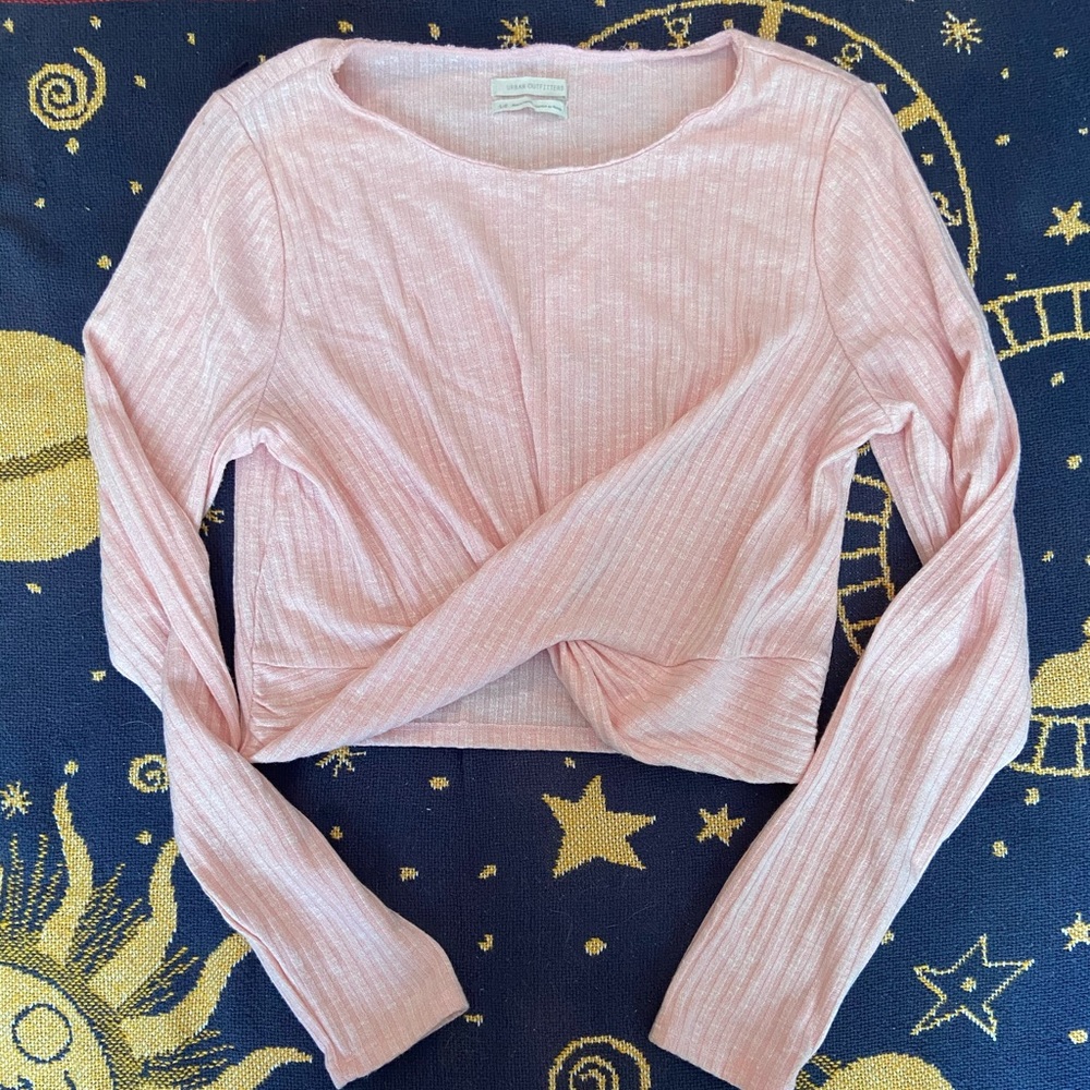 Urban Outfitters Cropped Pink Long Sleeve